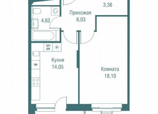 1-ком. квартира на продажу, 48.1 м2, Одинцово, ЖК Одинбург