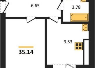 Продается 1-комнатная квартира, 35.1 м2, Калининград, Московский район