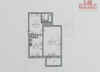 Продаю 1-комнатную квартиру, 43.9 м2, Астрахань, Жилая улица, 7к3, Ленинский район