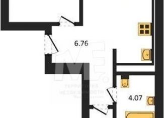 2-комнатная квартира на продажу, 55.8 м2, Калининград, улица Героя России Катериничева, 9к2