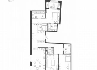 Продается трехкомнатная квартира, 129 м2, Санкт-Петербург, улица Профессора Попова, 47, метро Чкаловская