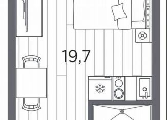 Квартира на продажу студия, 23.5 м2, Санкт-Петербург, проспект Стачек, 62Б, метро Автово