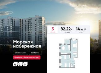 Продаю 3-комнатную квартиру, 82.2 м2, Санкт-Петербург, муниципальный округ Гавань