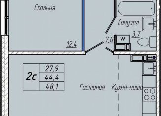 Продаю 1-ком. квартиру, 48.1 м2, Кемерово, Притомский проспект, 30Б, Центральный район