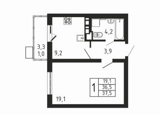 Продам 1-ком. квартиру, 37.5 м2, деревня Пирогово, ЖК Пироговская Ривьера