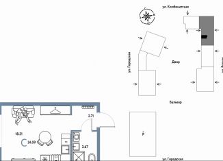 Продается 1-комнатная квартира, 24.6 м2, Екатеринбург, Ленинский район