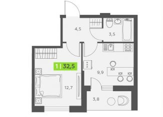 Продаю однокомнатную квартиру, 32.5 м2, Санкт-Петербург, Русановская улица, 20к3, Невский район