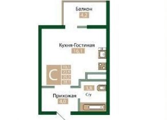 Продажа 1-комнатной квартиры, 28.3 м2, Симферополь, Киевская улица, 179Б, ЖК Консоль на Никанорова