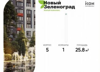 Однокомнатная квартира на продажу, 25.8 м2, деревня Рузино